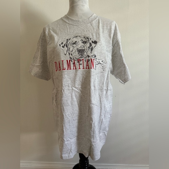 GR8 Dogs Gildan Heather Gray XL Dalmatian Embroidered Short Sleeve Tee - Picture 2 of 7